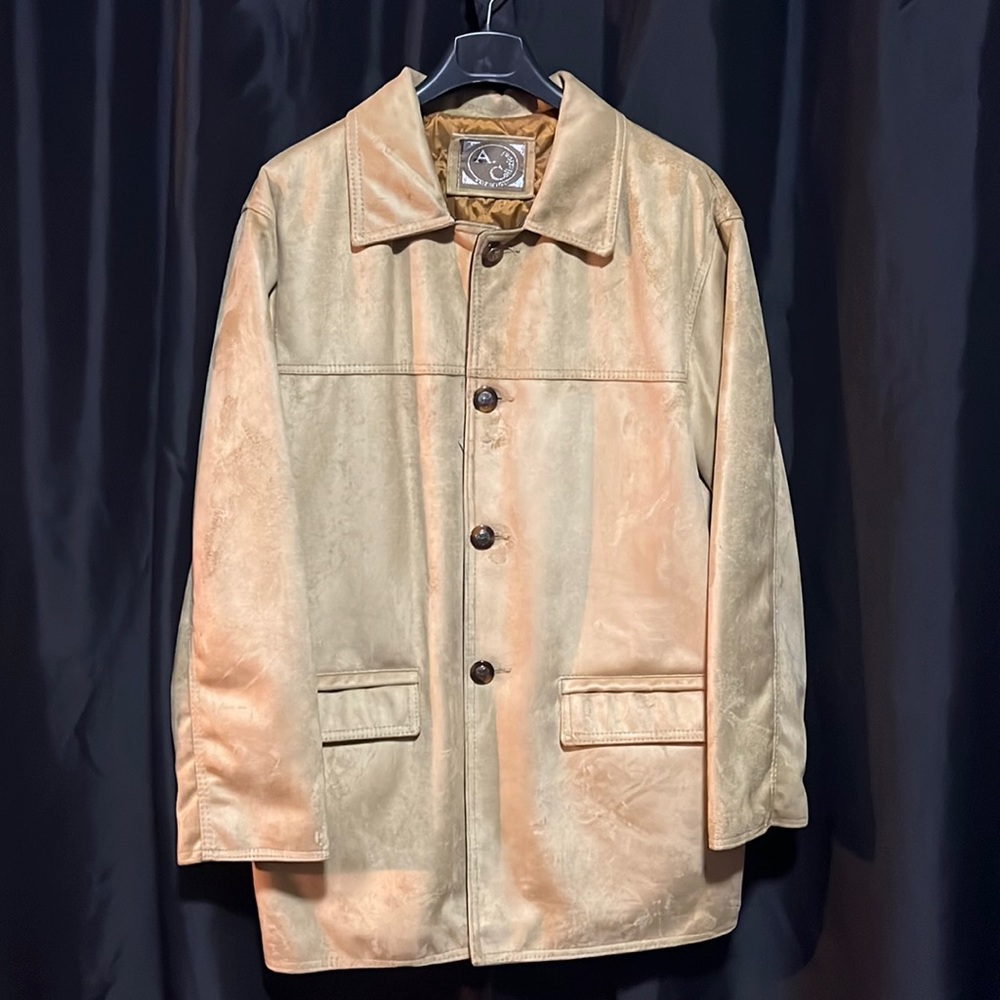 Imported Italian 3/4 Single Breast Suede Coat